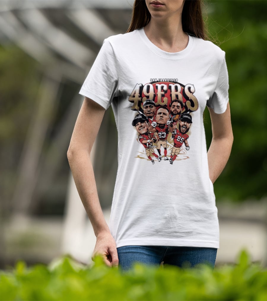 San Francisco 49ers 2026 Big Head Players NFL Football T-Shirt