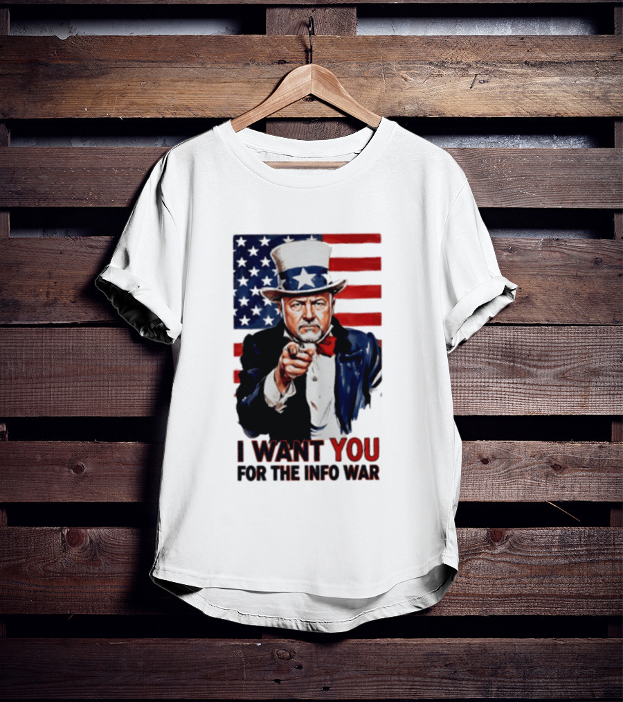 Uncle Sam I Want You For The Info War American Flag T-Shirt