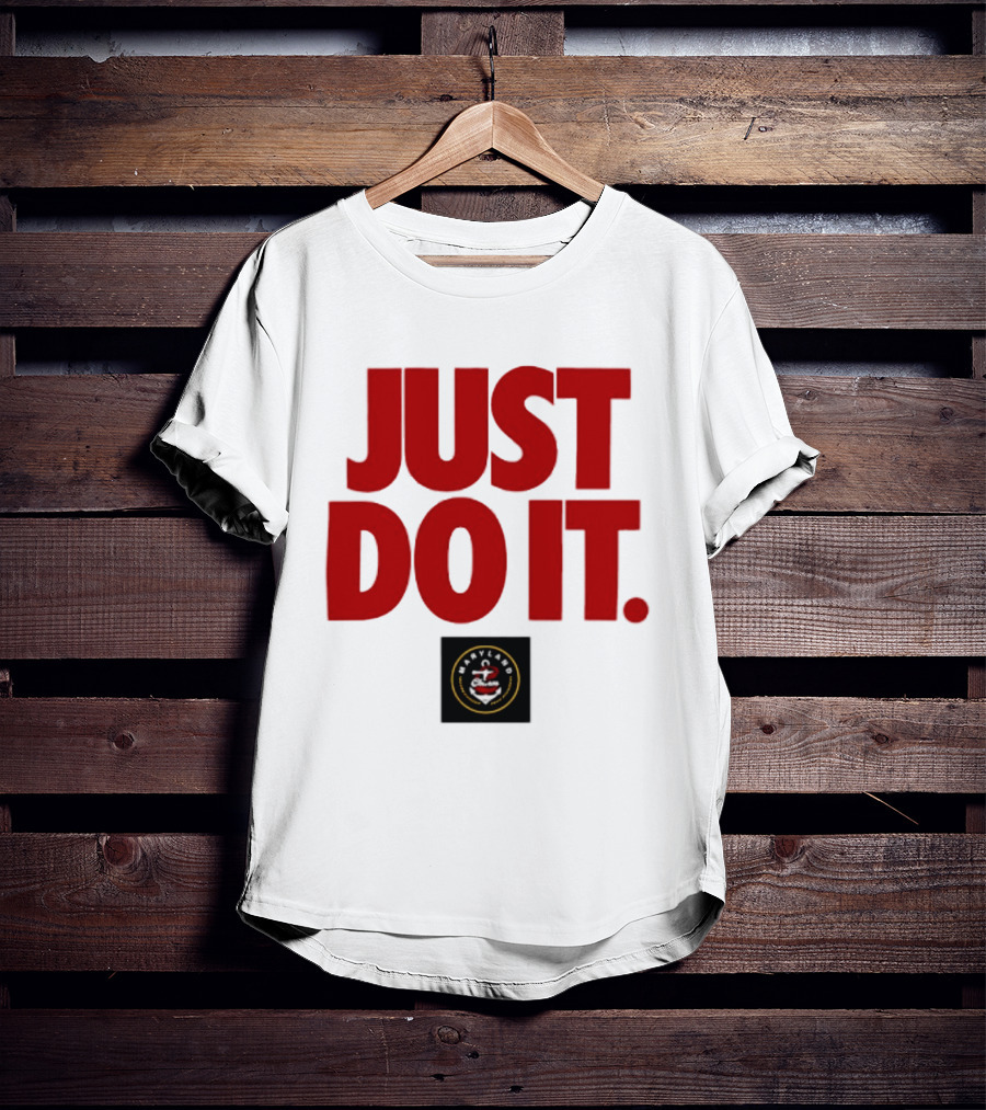 Maryland Charm Just Do It Red Text Black Circle T-Shirt