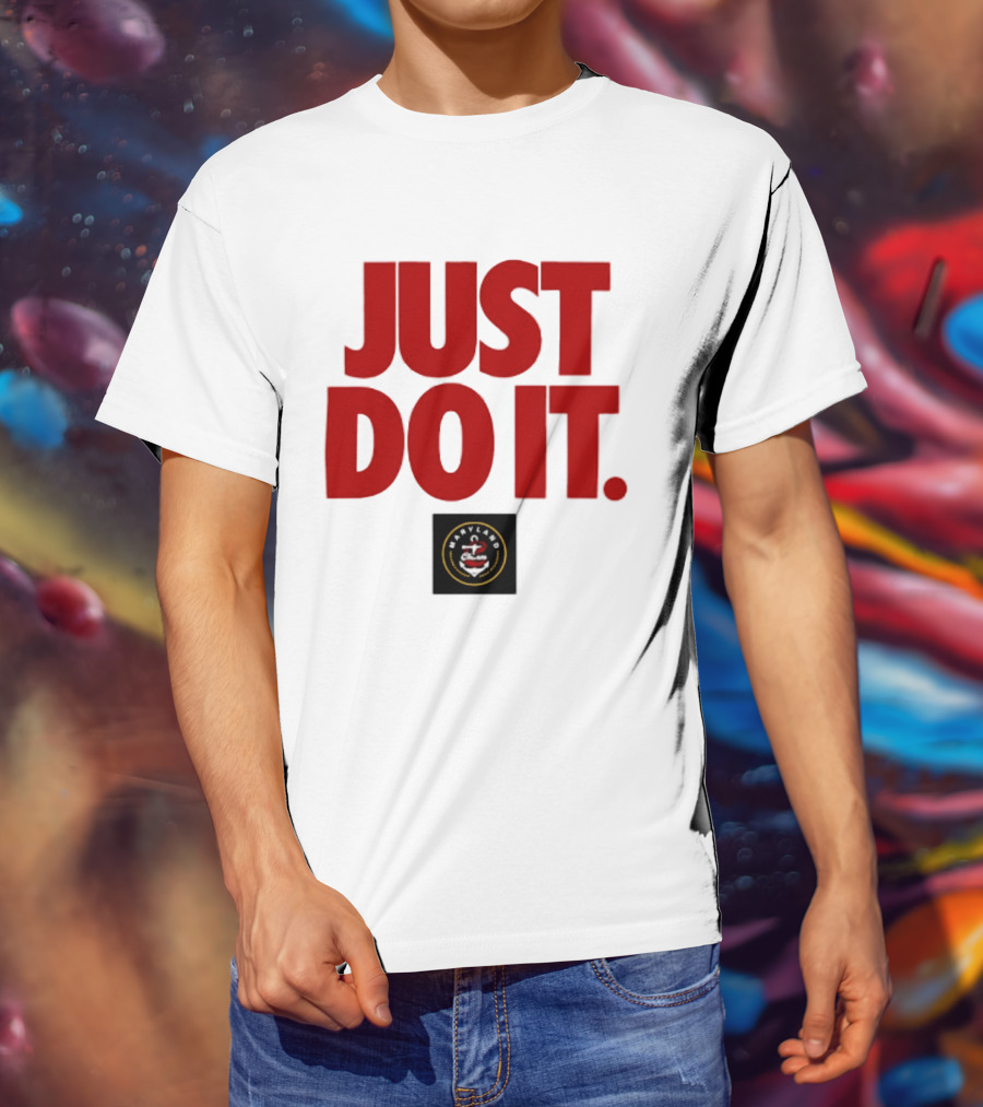 Maryland Charm Just Do It Red Text Black Circle T-Shirt