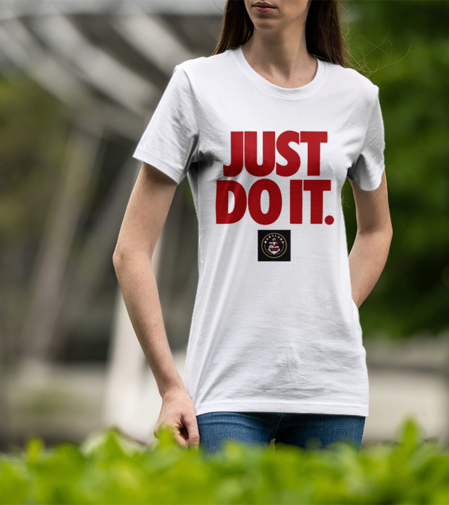 Maryland Charm Just Do It Red Text Black Circle T-Shirt