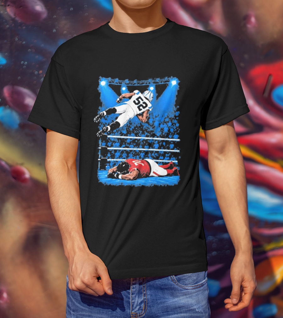 2026 Panthers Trevis Gipson Top Rope Wrestling Leap T-Shirt