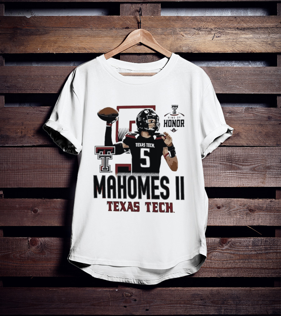 Mahomes II Texas Tech Red Raiders Ring Of Honor Player T-Shirt
