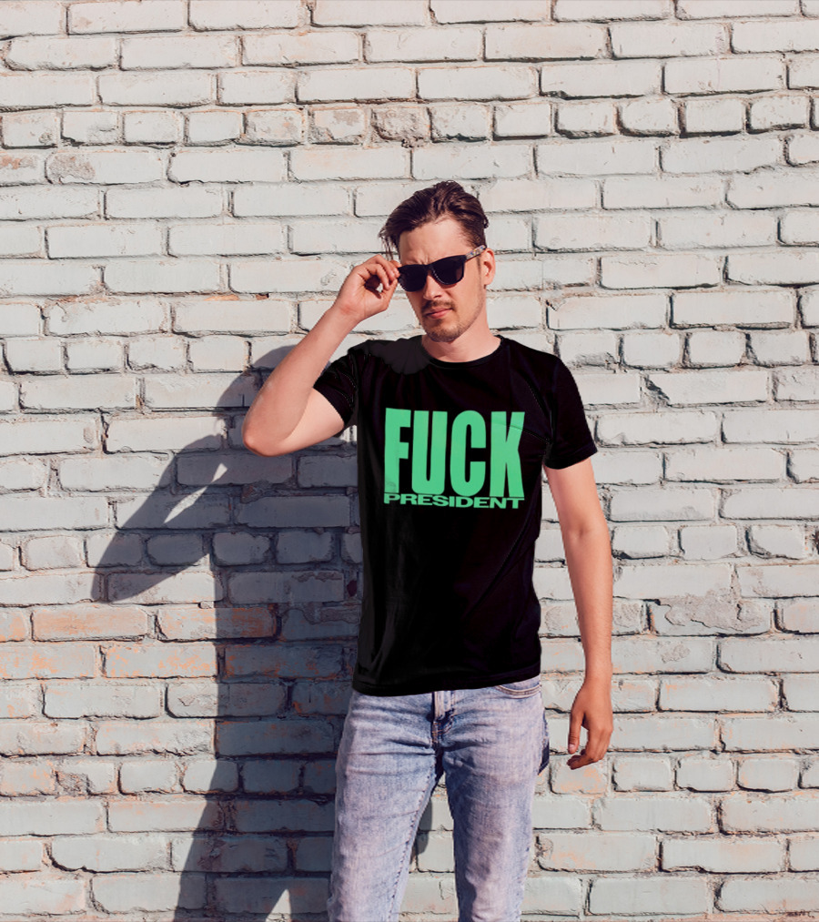 Fuck President Twitching Tongues Louder Than President 2 Sided T-Shirt