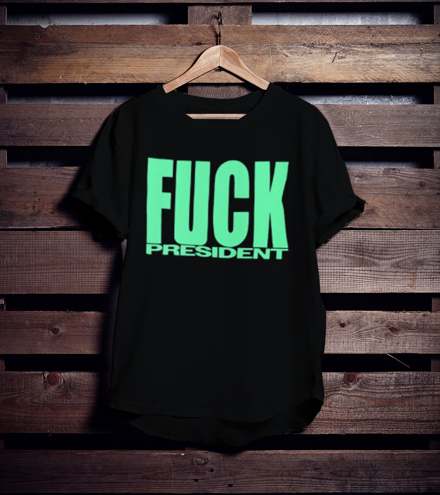 Fuck President Twitching Tongues Louder Than President 2 Sided T-Shirt
