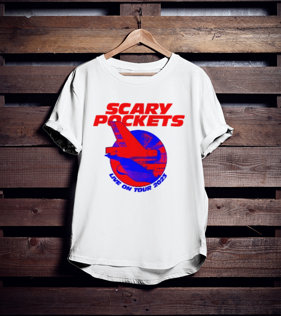 Scary Pockets Live On Tour 2023 Bold Red Airplane T-Shirt