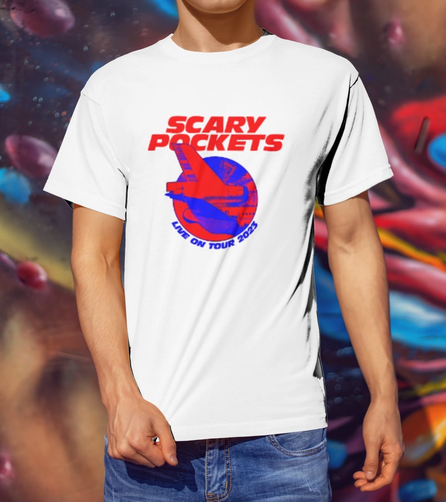 Scary Pockets Live On Tour 2023 Bold Red Airplane T-Shirt