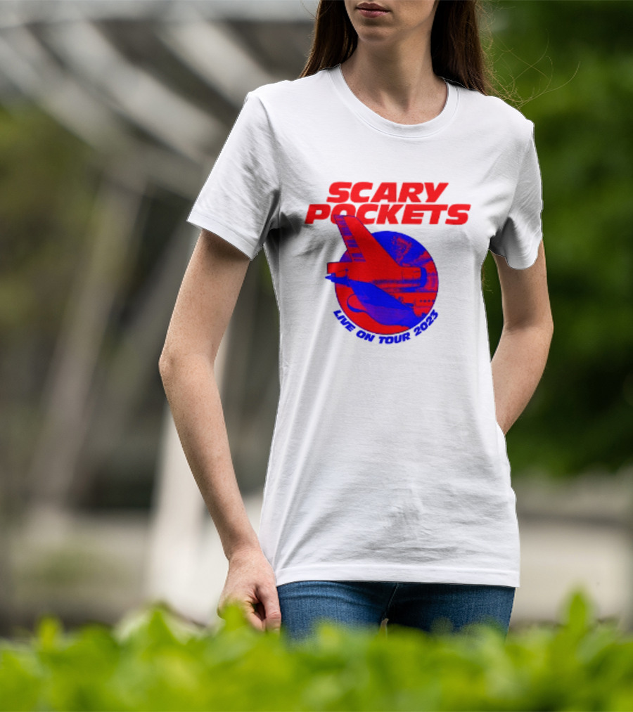Scary Pockets Live On Tour 2023 Bold Red Airplane T-Shirt