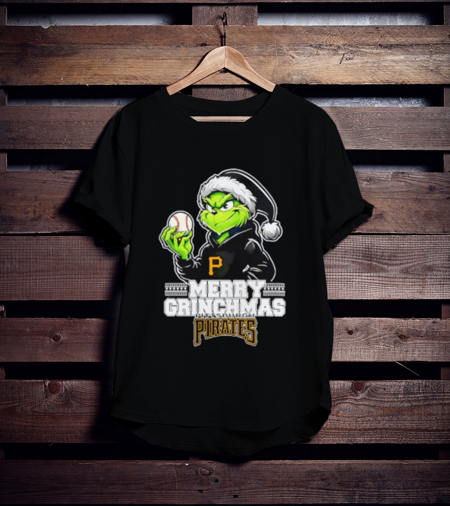 Merry Grinchmas Pittsburgh Pirates Baseball Christmas 2026 T-Shirt
