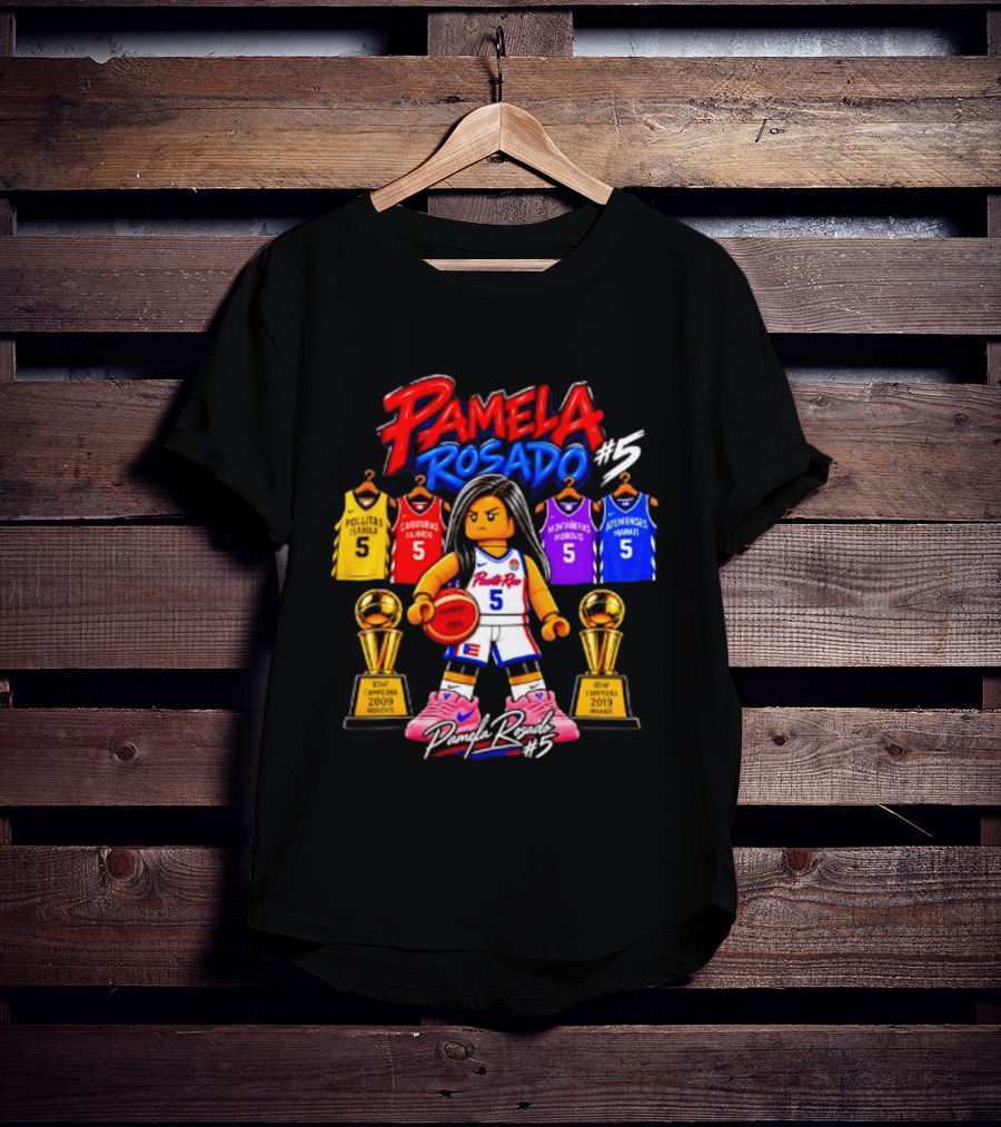 Pamela Rosado #5 Puerto Rico Champion Legacy Basketball Jerseys And Trophies T-Shirt