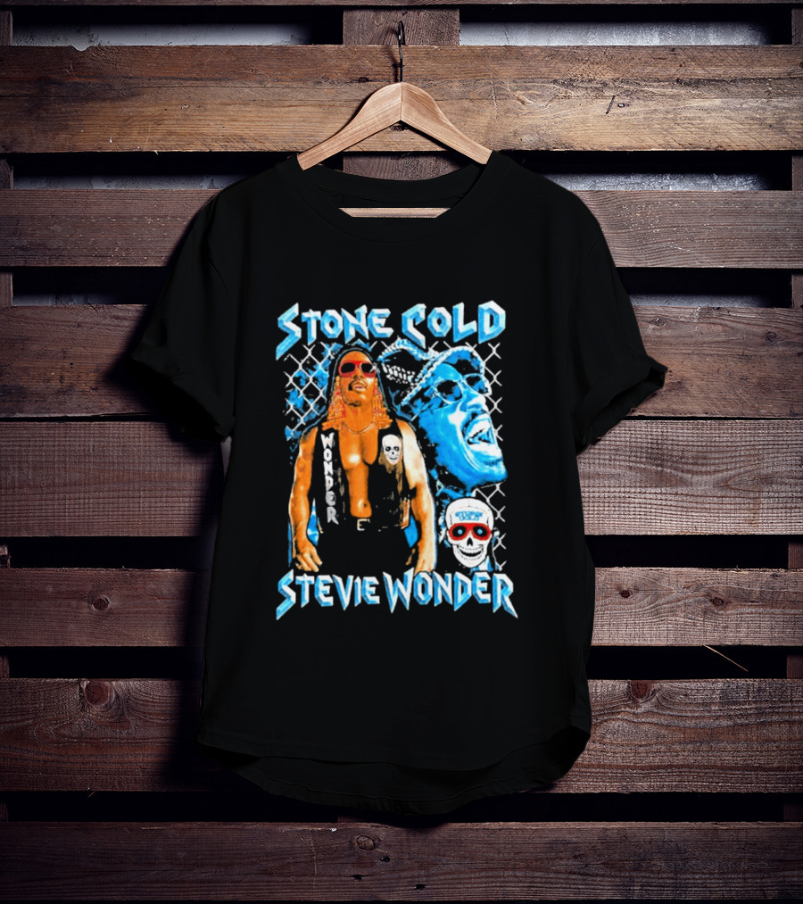 Stone Cold Stevie Wonder Collaboration Red Sunglasses T-Shirt