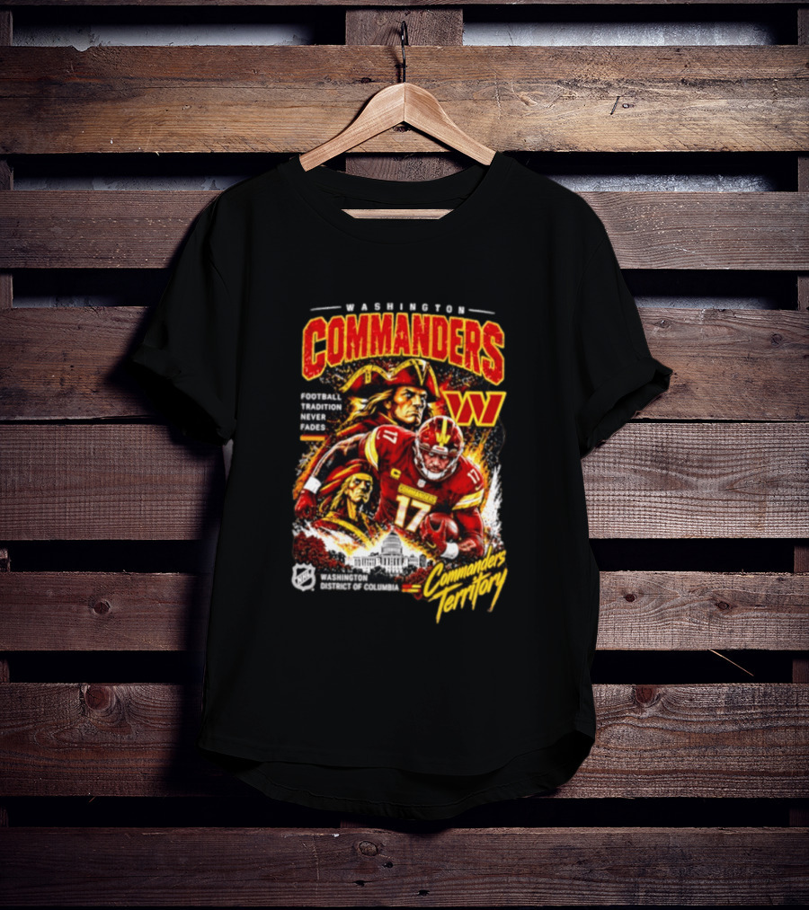 Washington Commanders Football Tradition Never Fades Commanders Territory Washington DC Skyline T-Shirt