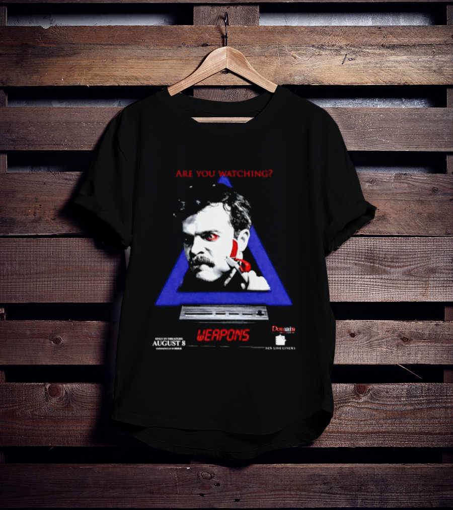 Are You Ing Weapons Triangle Face Art New Line Cinema T-Shirt