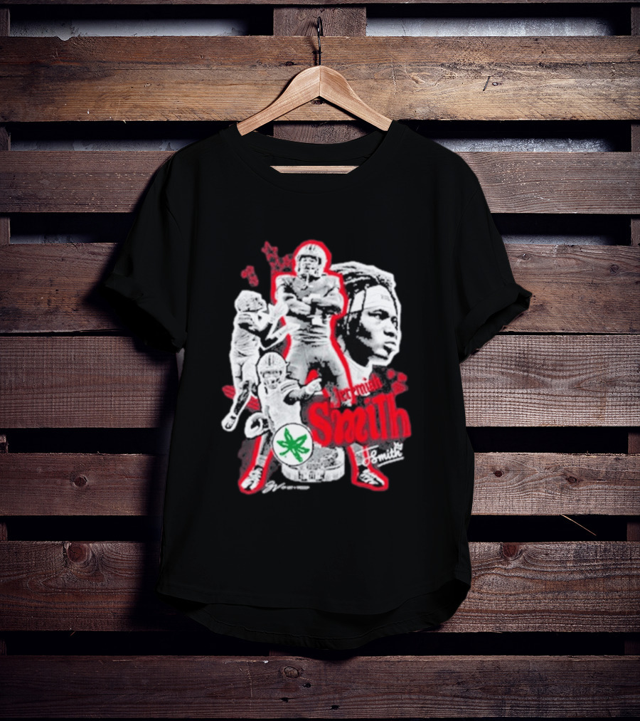 Jeremiah Smith Ohio State Buckeyes Football Collage T-Shirt