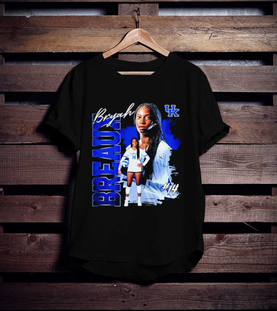 Bryah Breaux 14 Kentucky Wildcats Volleyball UK T-Shirt
