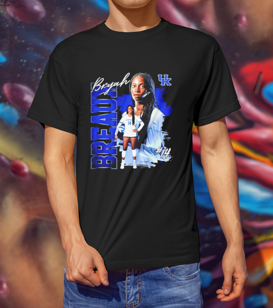 Bryah Breaux 14 Kentucky Wildcats Volleyball UK T-Shirt