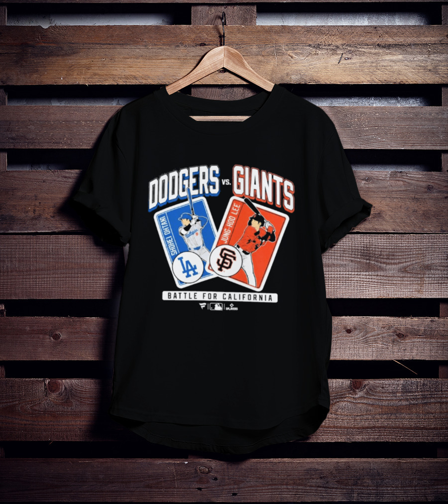 Los Angeles Dodgers Shohei Ohtani Vs San Francisco Giants Jung Hoo Lee Battle For California 2026 T-Shirt