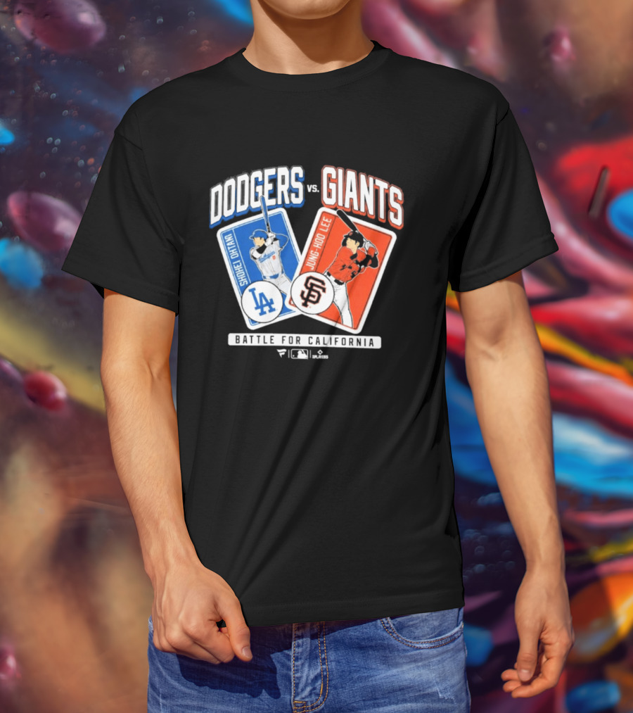 Los Angeles Dodgers Shohei Ohtani Vs San Francisco Giants Jung Hoo Lee Battle For California 2026 T-Shirt