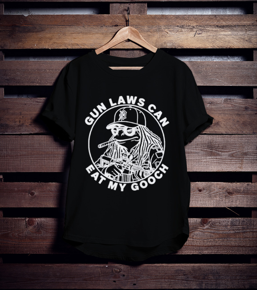 Gun Laws Can Eat My Gooch Frog Meme Baseball Cap With Cigar T-Shirt