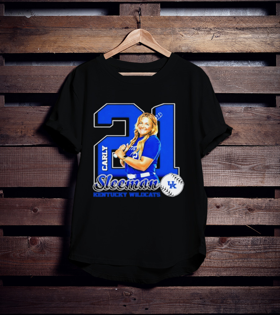 Carly Sleeman 21 Kentucky Wildcats NCAA Softball UK T-Shirt