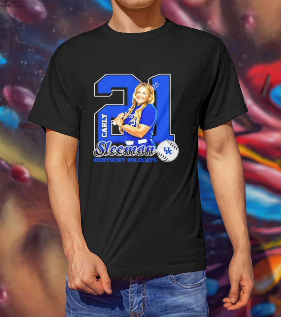 Carly Sleeman 21 Kentucky Wildcats NCAA Softball UK T-Shirt