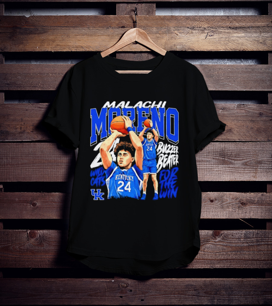 Malachi Moreno Kentucky Wildcats 24 Buzzer Beater For The Win T-Shirt