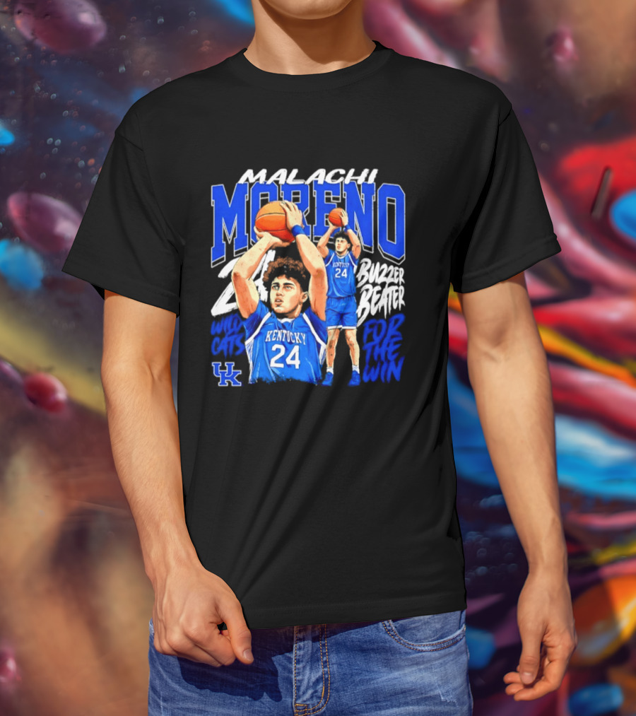 Malachi Moreno Kentucky Wildcats 24 Buzzer Beater For The Win T-Shirt