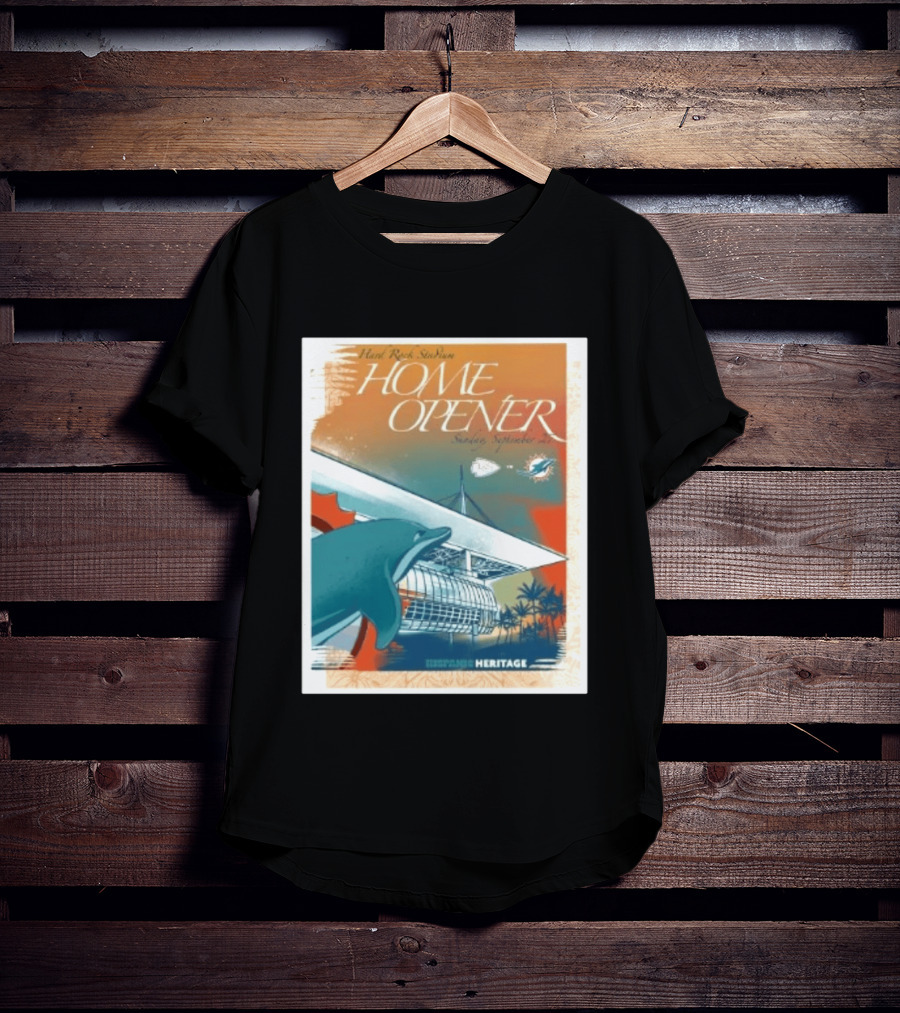 Hard Rock Stadium Home Opener Miami Dolphins Vs Kansas City Chiefs Sunday September 27 2026 Heritage T-Shirt