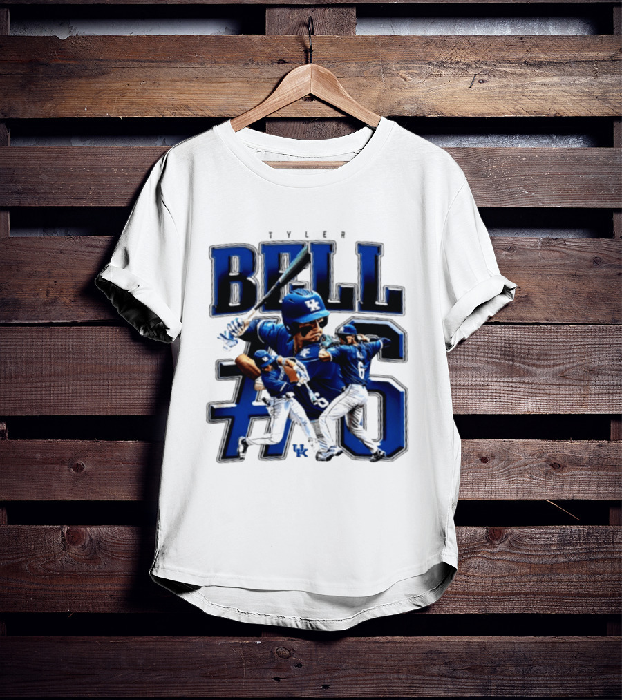 Tyler Bell 6 Kentucky Wildcats NCAA Baseball Player T-Shirt