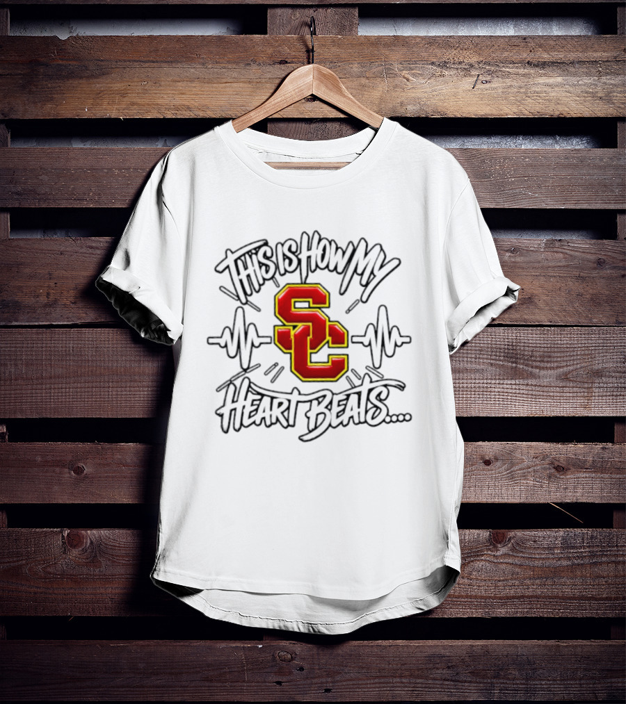 USC Trojans This Is How My Heart Beats NCAA Football T-Shirt