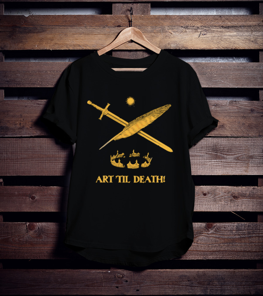 Quill Sword Broken Crown Art Til Death T-Shirt