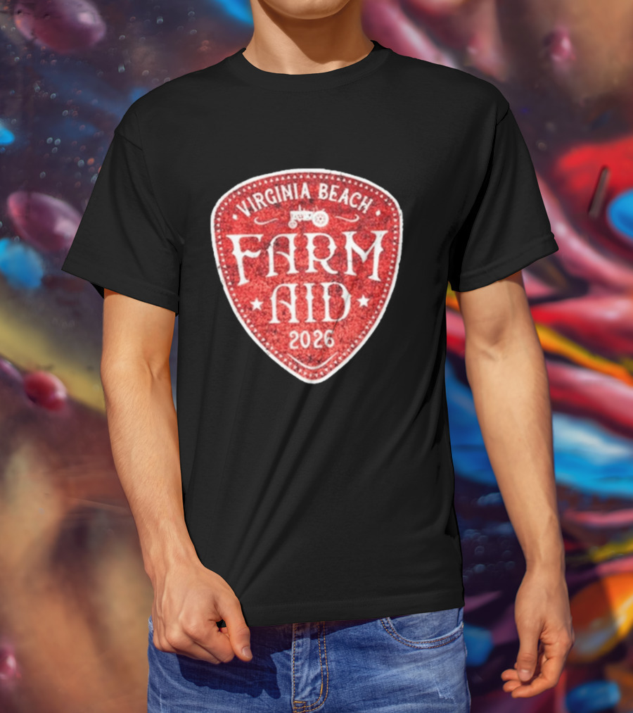 Virginia Beach Farm Aid 2026 Vintage Tractor T-Shirt
