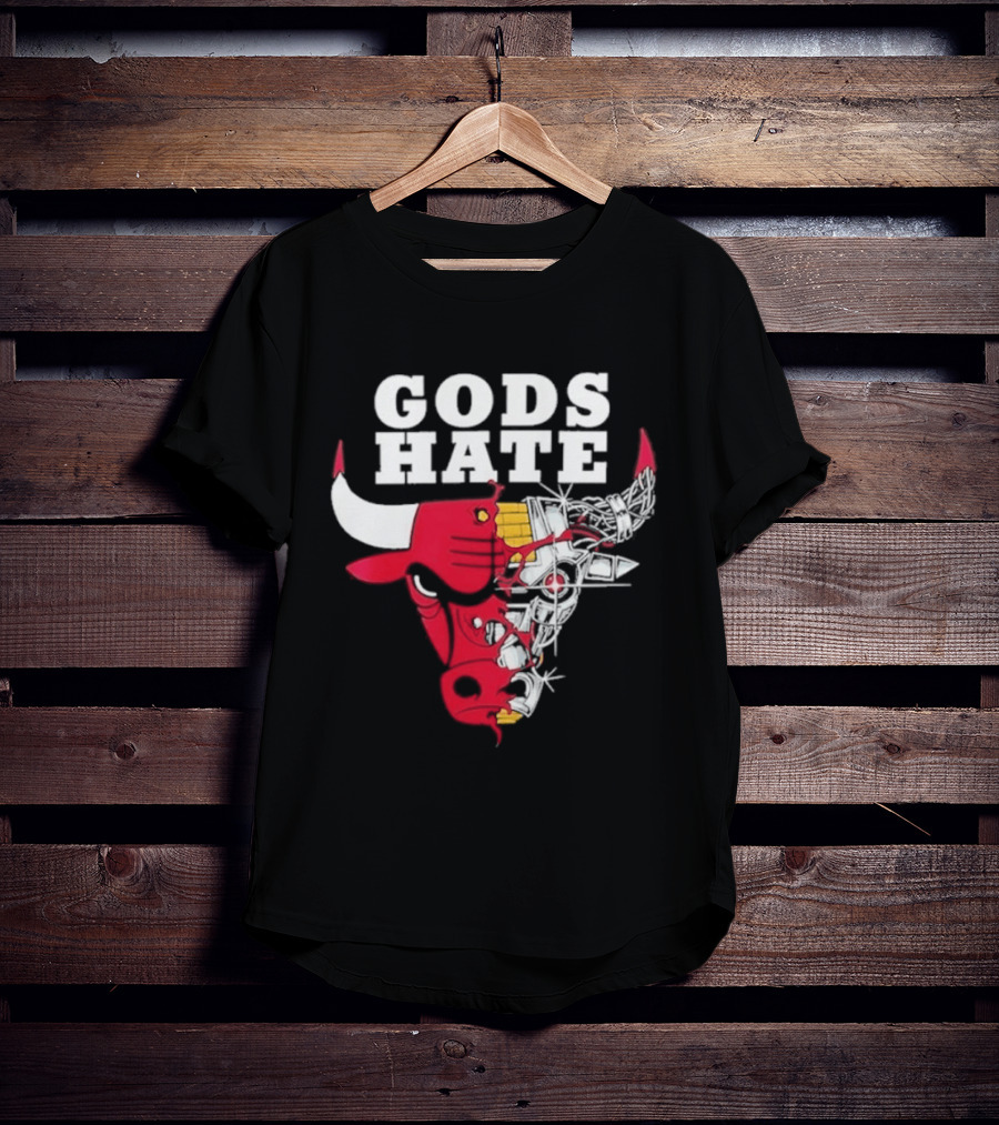 Gods Hate Bulls Collaboration Red Bull Skull T-Shirt