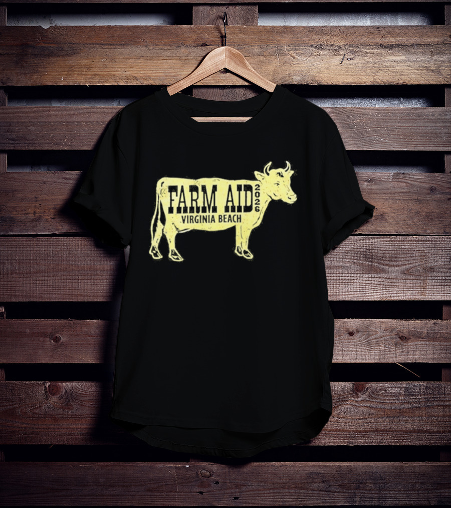 Virginia Beach Farm Aid 2026 September 26 Cow T-Shirt