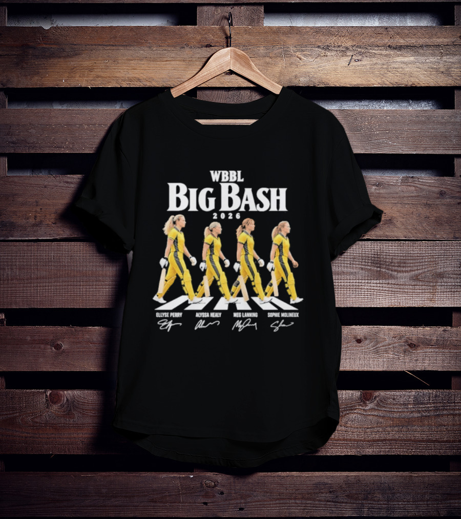 WBBL Big Bash 2026 Abbey Road Ellyse Perry Alyssa Healy Meg Lanning Sophie Molineux T-Shirt