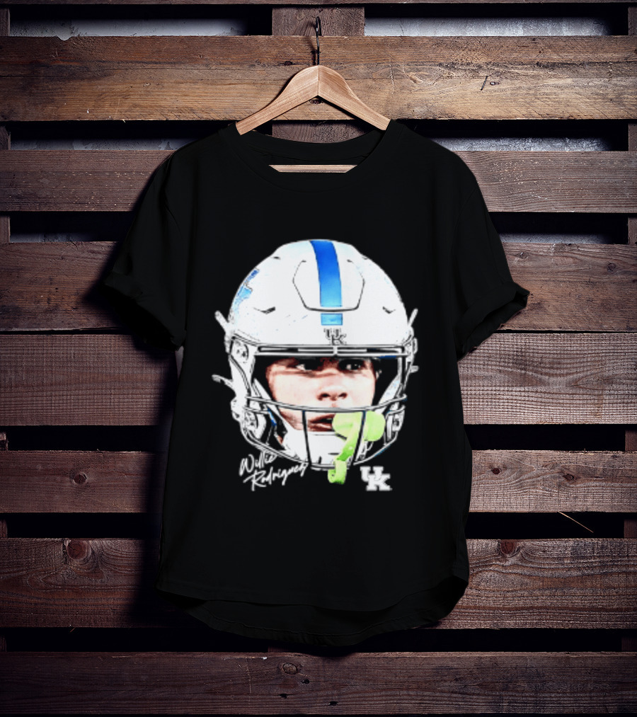 Willie Rodriguez Kentucky Wildcats Football Swag Head Design 81 NCAA T-Shirt