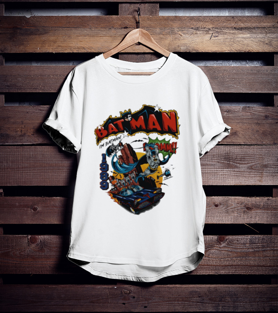 Batman 1989 I'm Batman DC Comics Batmobile T-Shirt