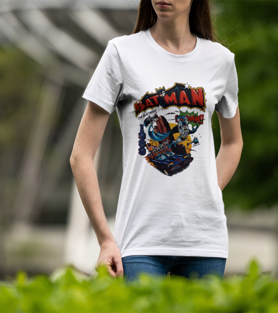 Batman 1989 I'm Batman DC Comics Batmobile T-Shirt