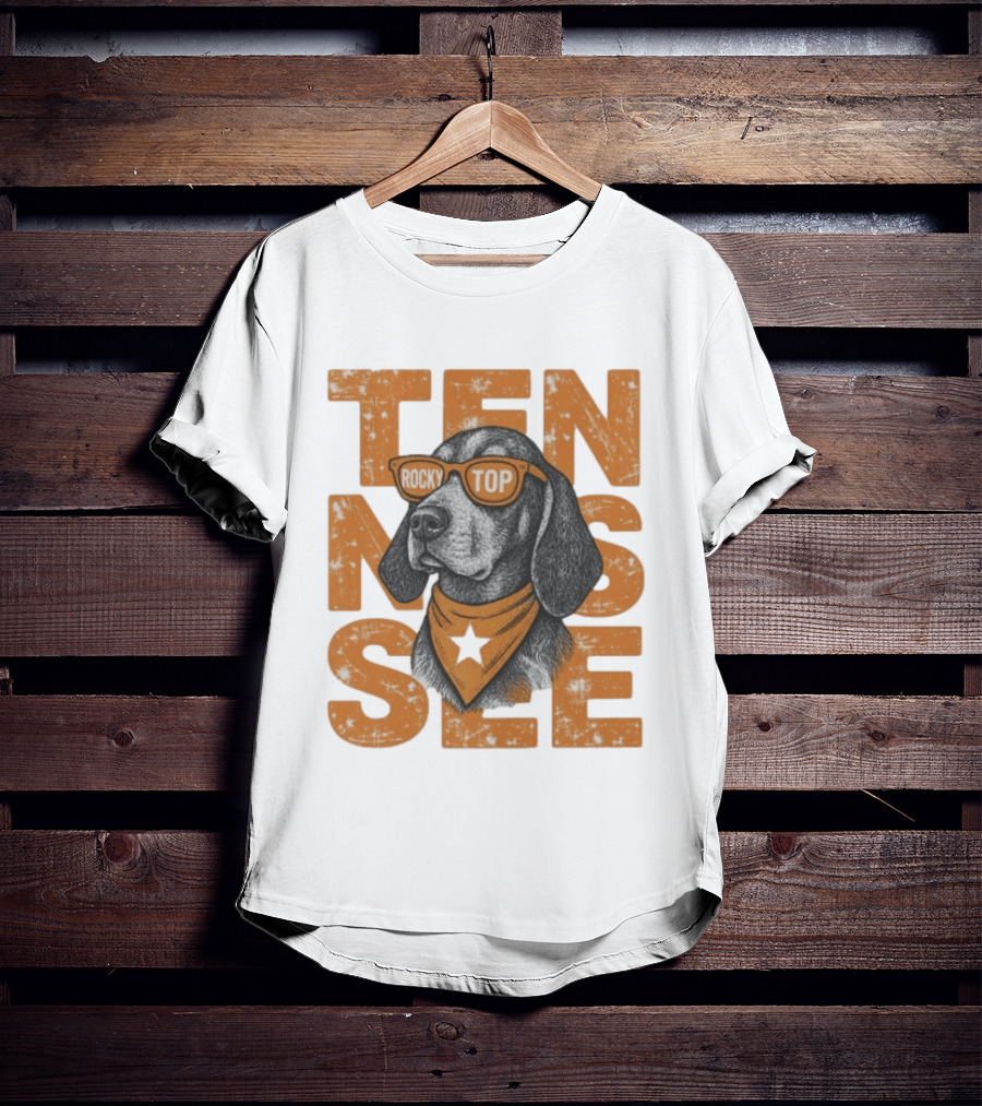 Comfort Colors Rocky Top Tennessee Dog Sunglasses Football T-Shirt