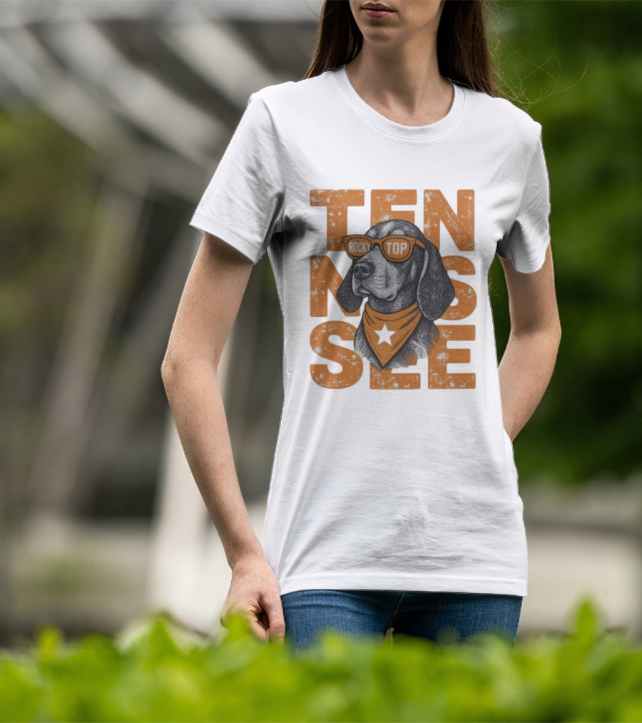 Comfort Colors Rocky Top Tennessee Dog Sunglasses Football T-Shirt