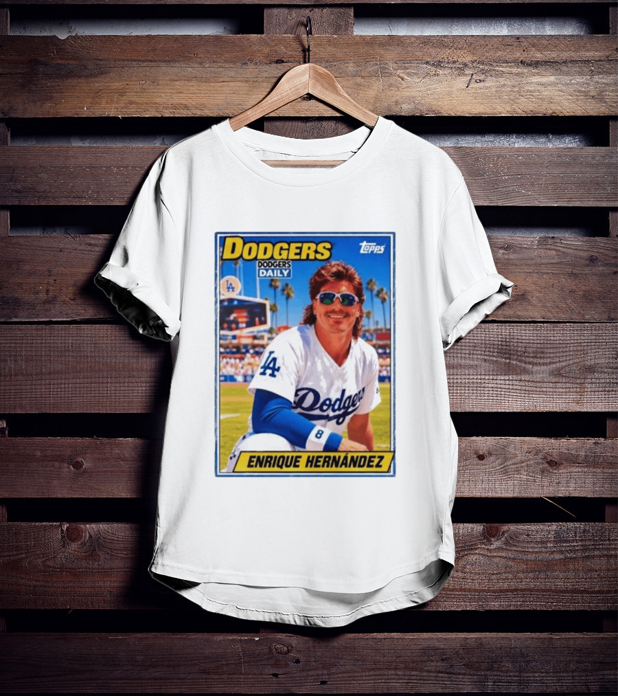 Dodgers Daily Enrique Hernandez Topps LA Baseball T-Shirt