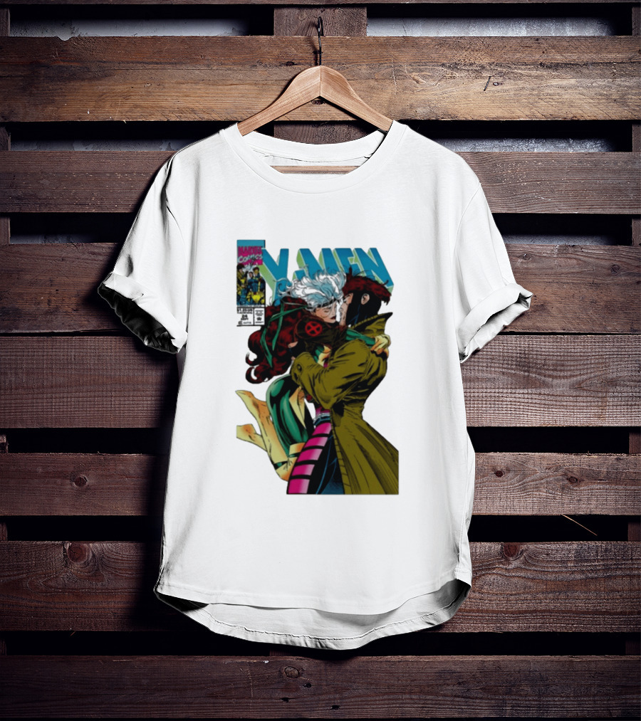 Marvel Comics X Men Gambit And Rogue Kiss Cover Comfort Colors Adult T-Shirt