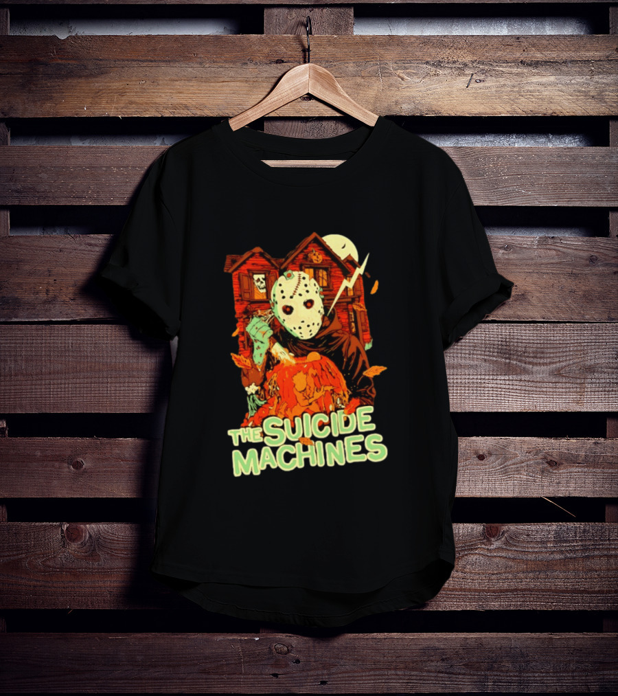 The Suicide Machines Jason Voorhees Pumpkin Halloween House Lightning T-Shirt