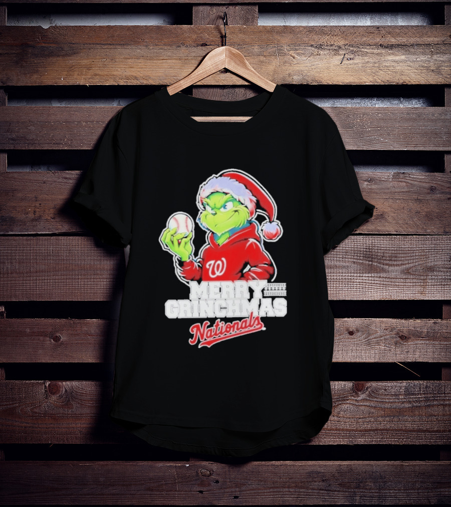 Grinch Merry Grinchmas Washington Nationals Baseball Christmas 2026 T-Shirt