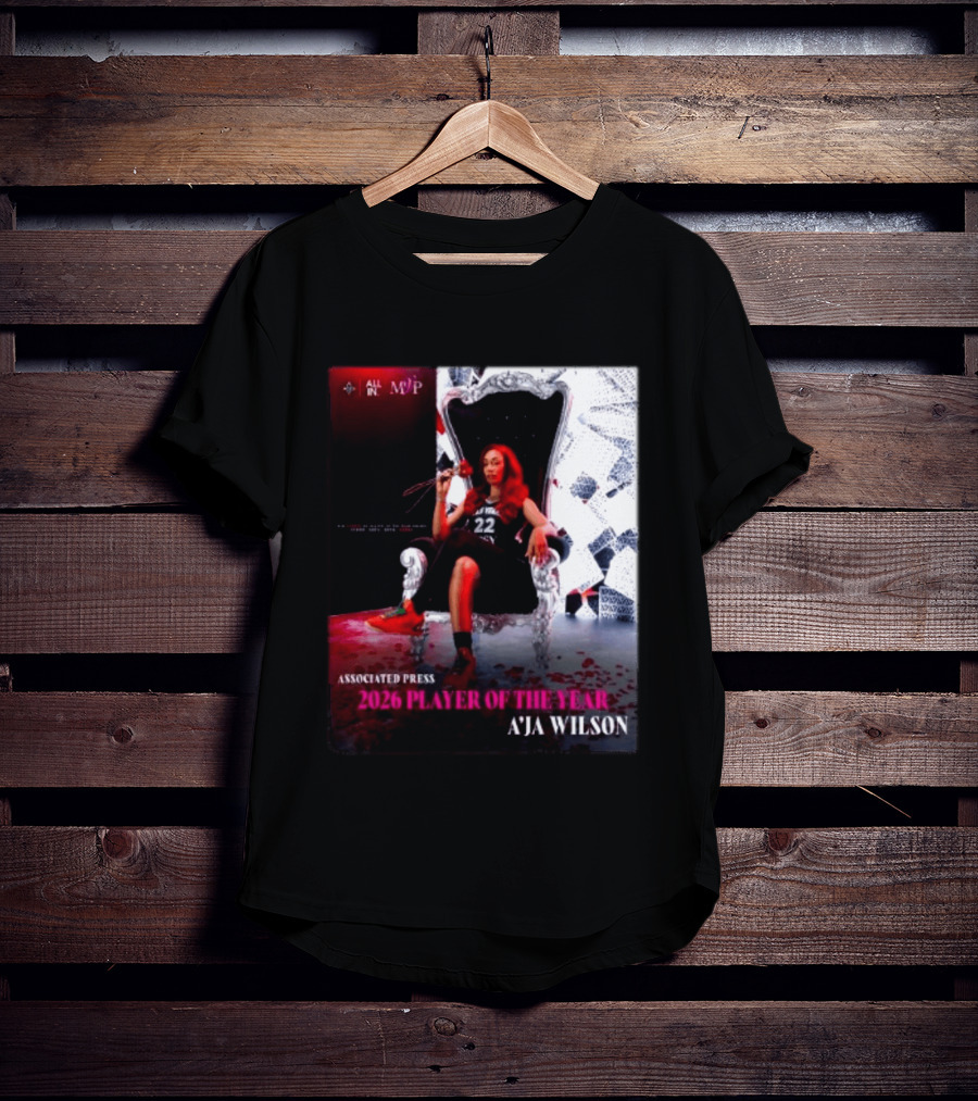 Las Vegas Aces A'ja Wilson 2026 Player Of The Year Associated Press MVP All T-Shirt