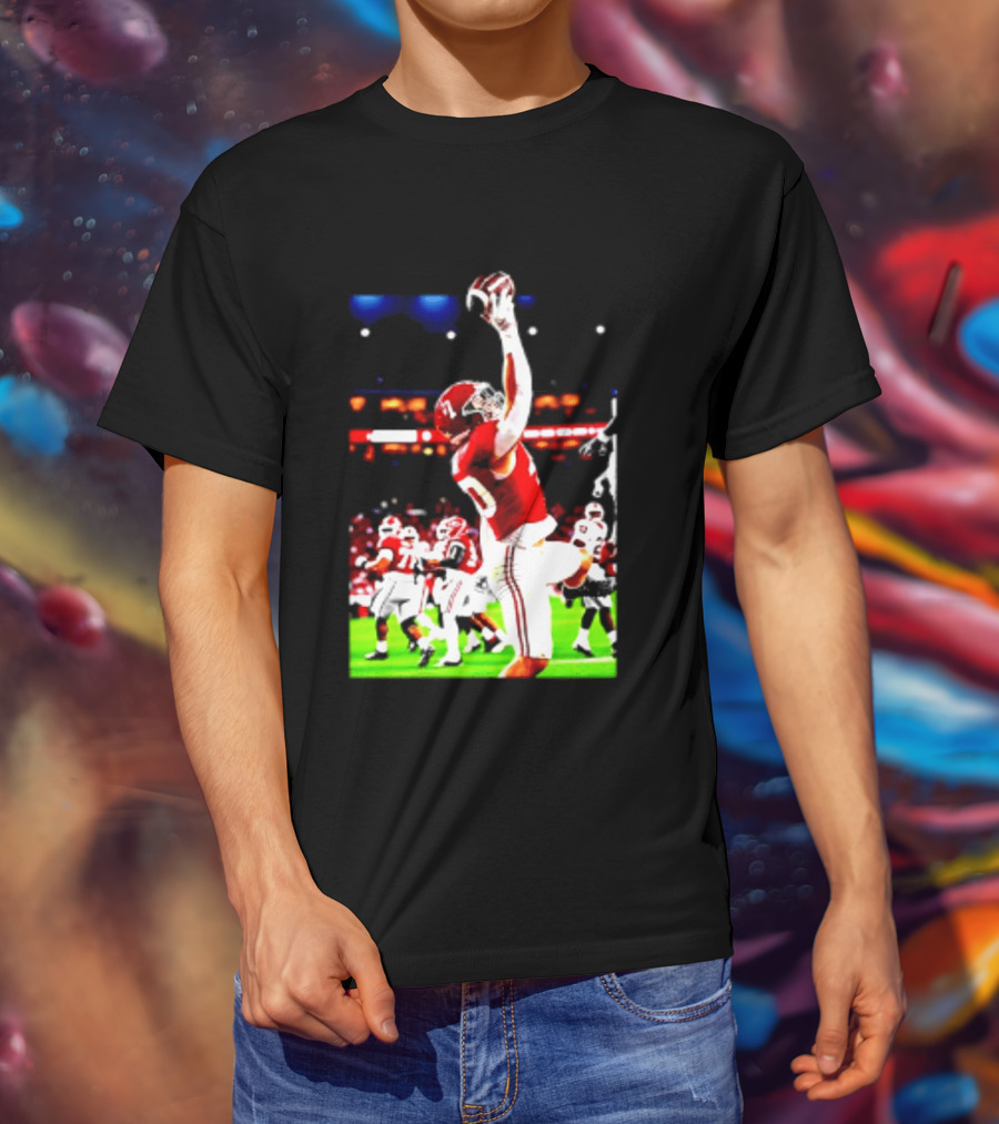 Alabama Crimson Tide Josh Ford One Handed Football Catch T-Shirt