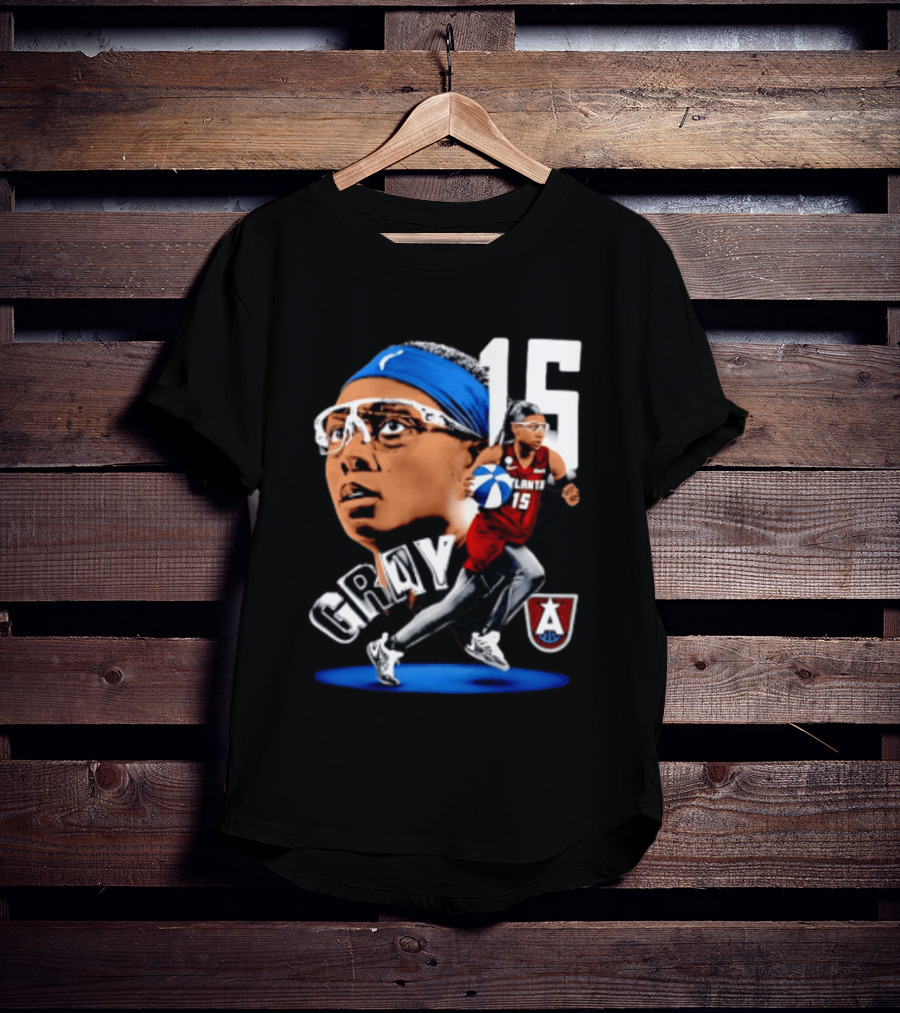 Allisha Gray 15 Atlanta Dream WNBA Basketball Player Action T-Shirt