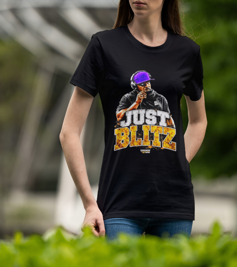 Brian Flores Just Blitz Vikings Now Bold Coaching Football Strategy T-Shirt
