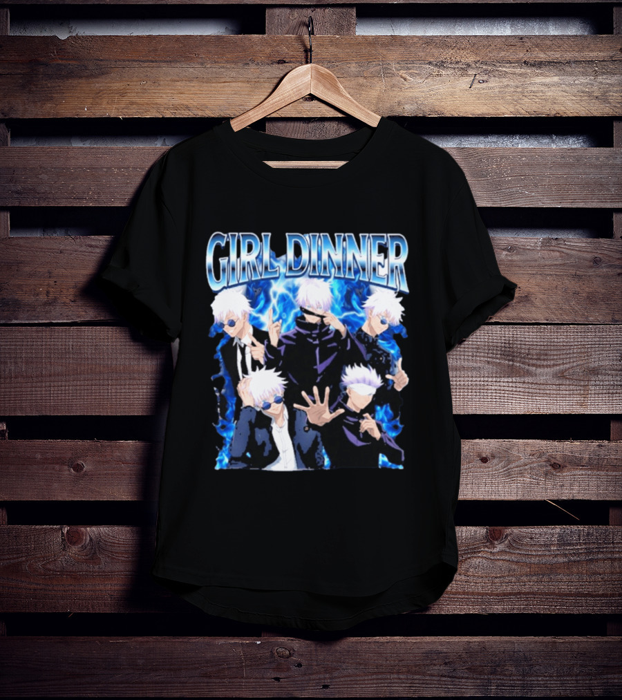 GIRL DINNER Gojo Jujutsu Kaisen Anime Character Collection T-Shirt