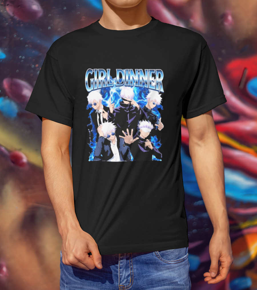 GIRL DINNER Gojo Jujutsu Kaisen Anime Character Collection T-Shirt